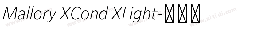 Mallory XCond XLight字体转换